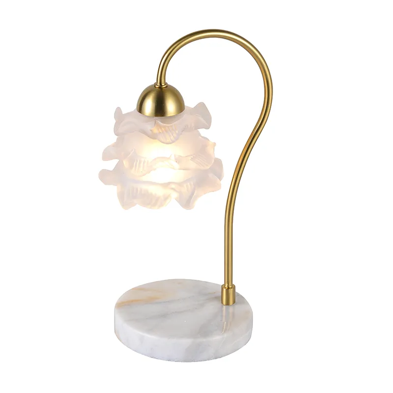 I-Lux Frosted Vitri Petal Mensam Lucernae