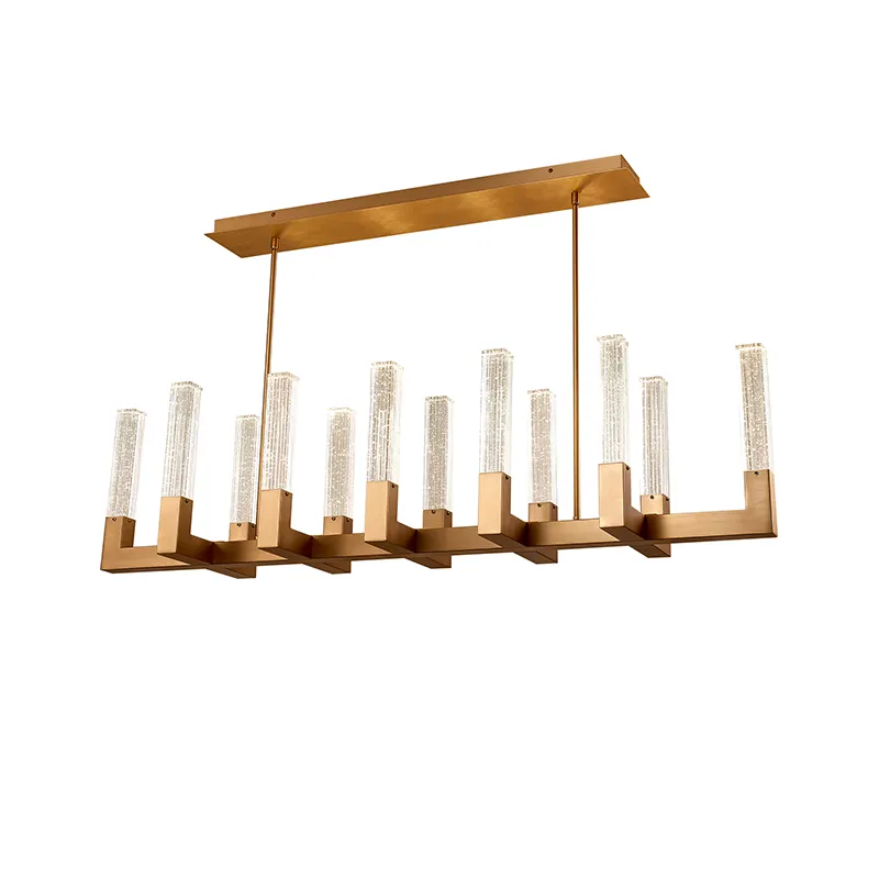 Brass Orbis Bulla Crystal Chandelier