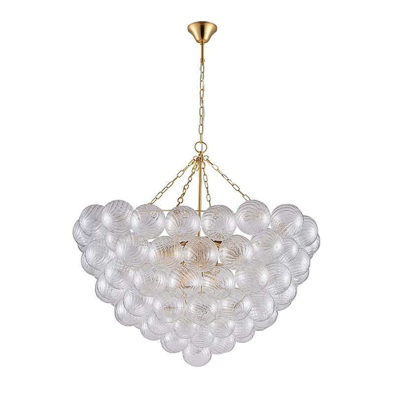 Bulla Ball Swirled Art Glass Chandelier