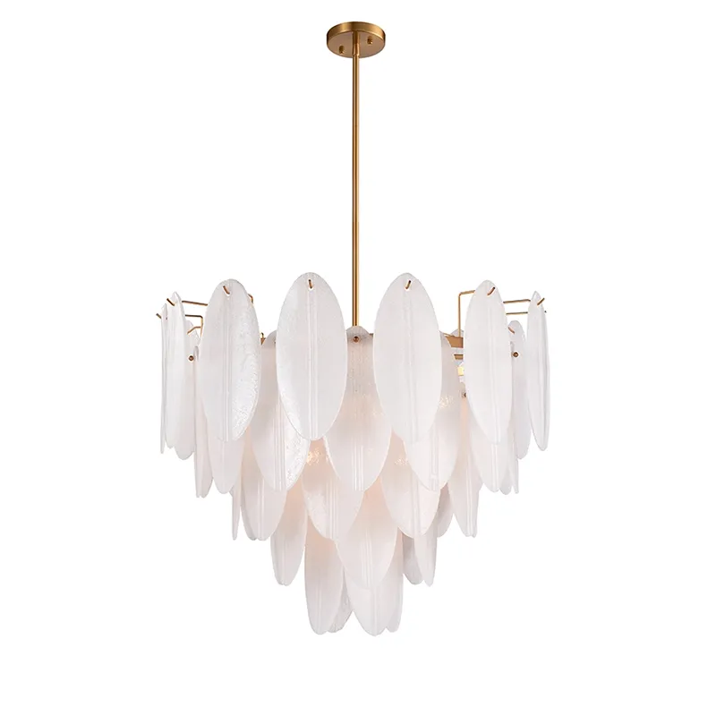 Hodierna Oval Round Frosted Glass Chandelier