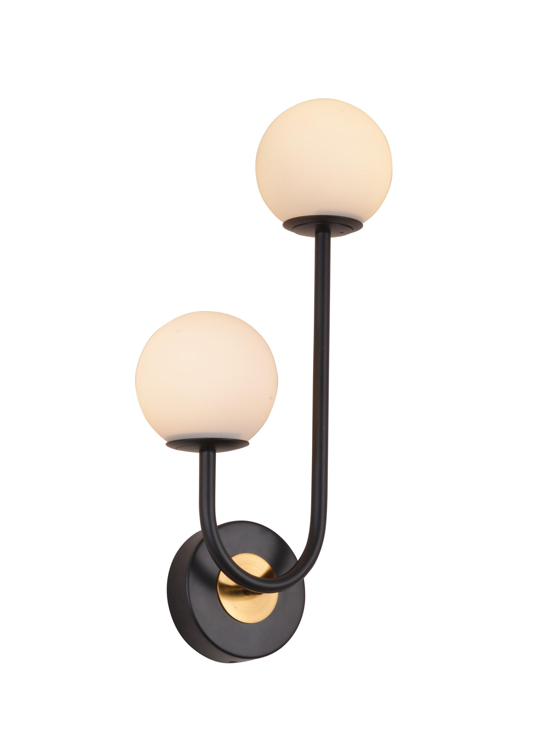 MidCentury Duo Opal Vitri Globe Murus Lamp