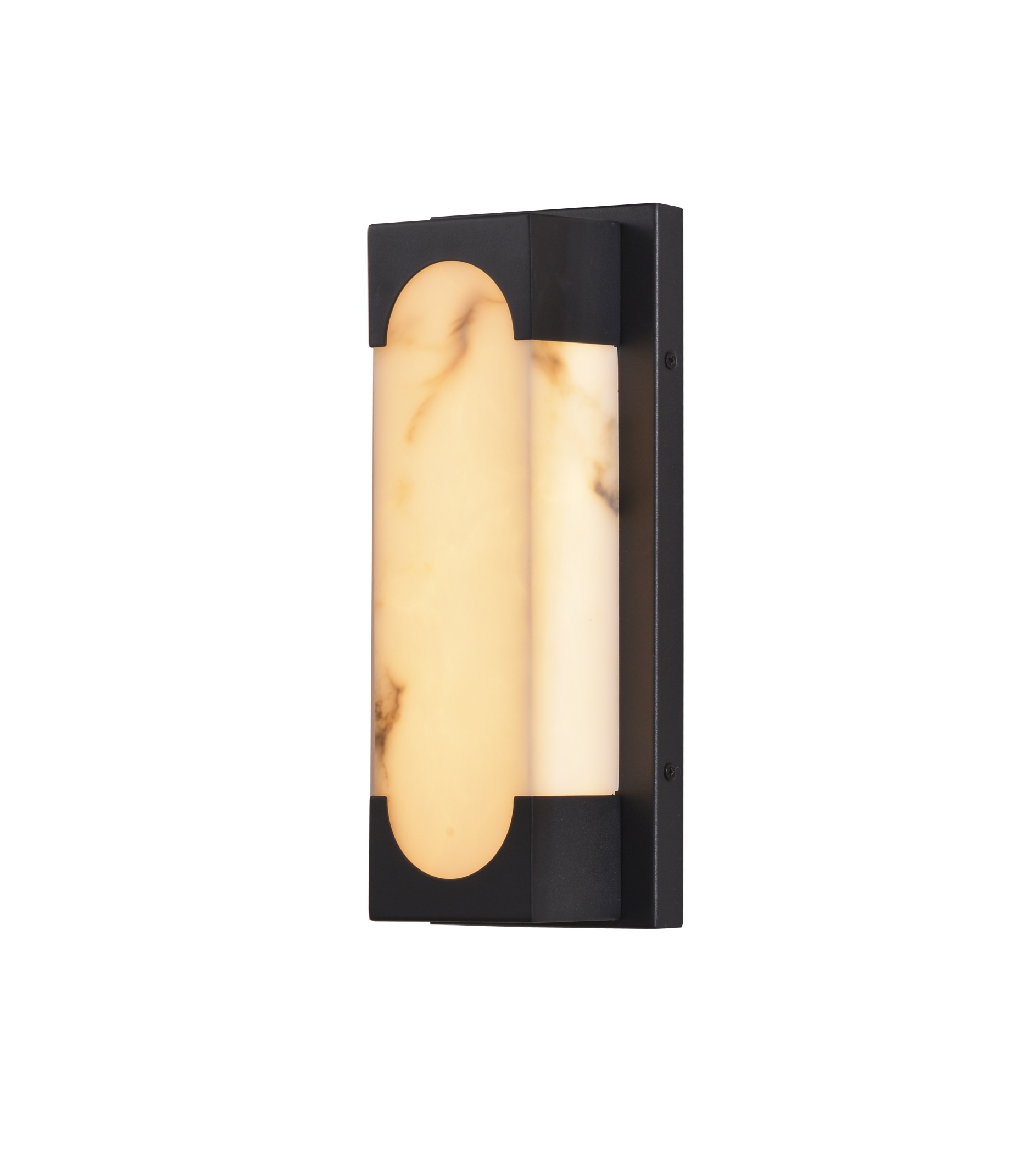 Modern Faux Rectangularis Alabastris Shade Wall Sconce