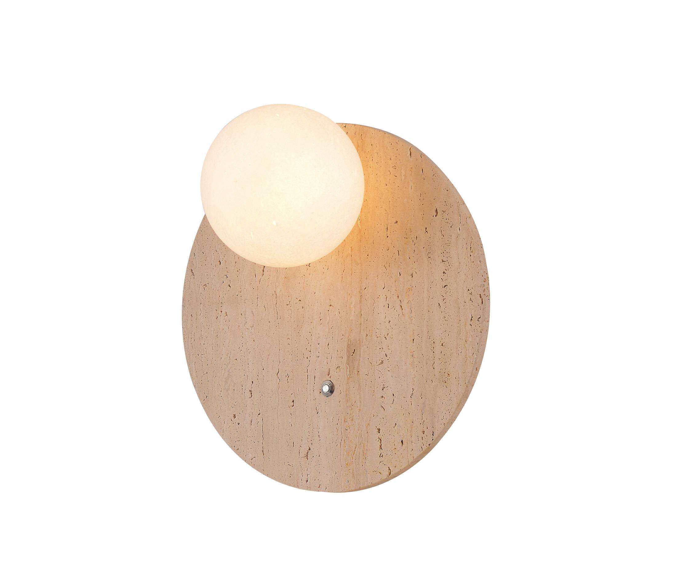 Circum Travertine Globe Wall Sconce